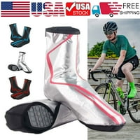 Dilwe 1 Pair Cycling Shoes Cover Outdoor Sports Bike Shoes Covers Waterproof Warmer Overshoes for Mountain Road Cycling Activity